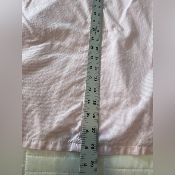 J. McLaughlin Embroidered V-Neck Tunic Lightweight Check Pink Blue Sz M Preppy - Picture 10 of 15